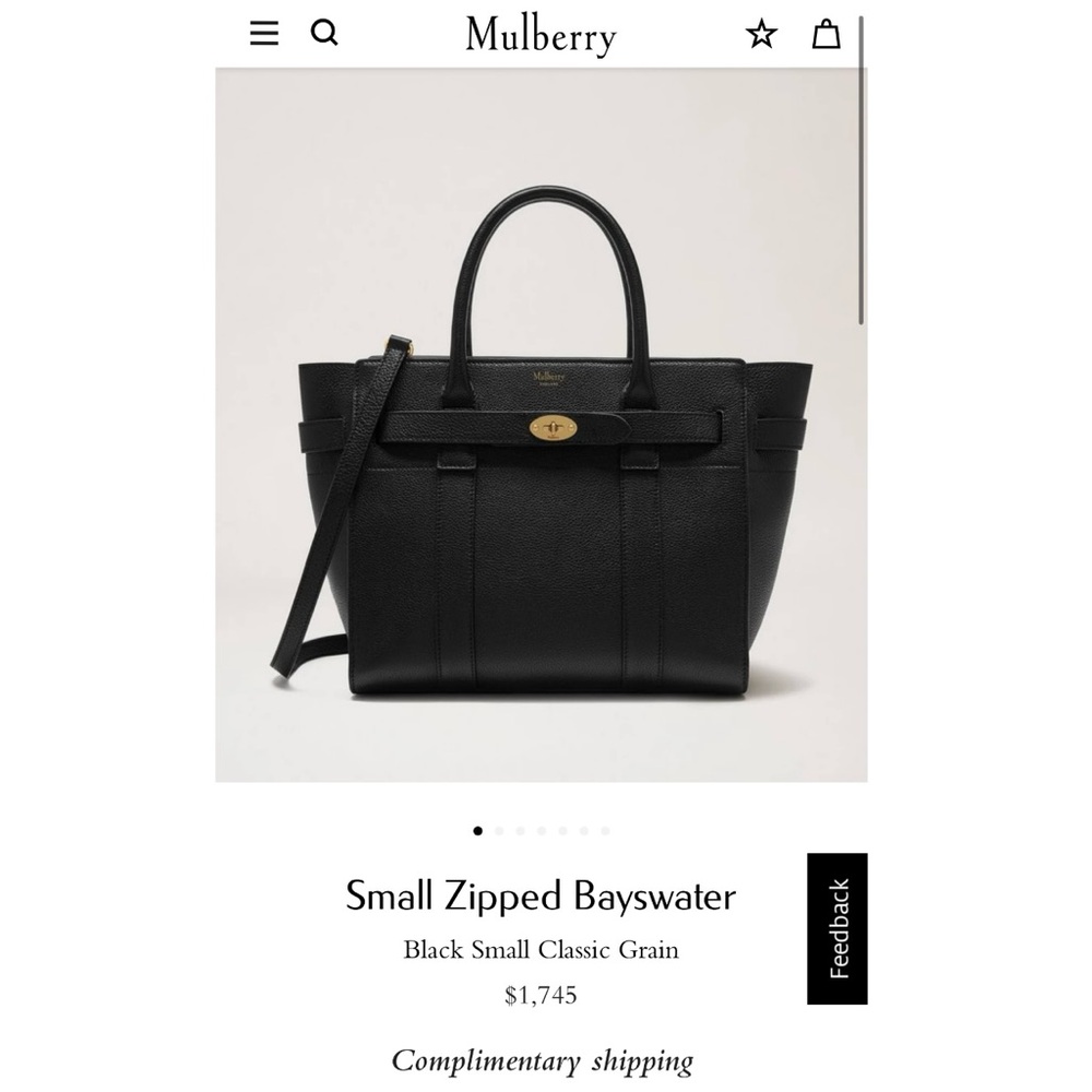 Mulberry Black Pebbled Leather Tote with Gold Hardware - Picture 12 of 12